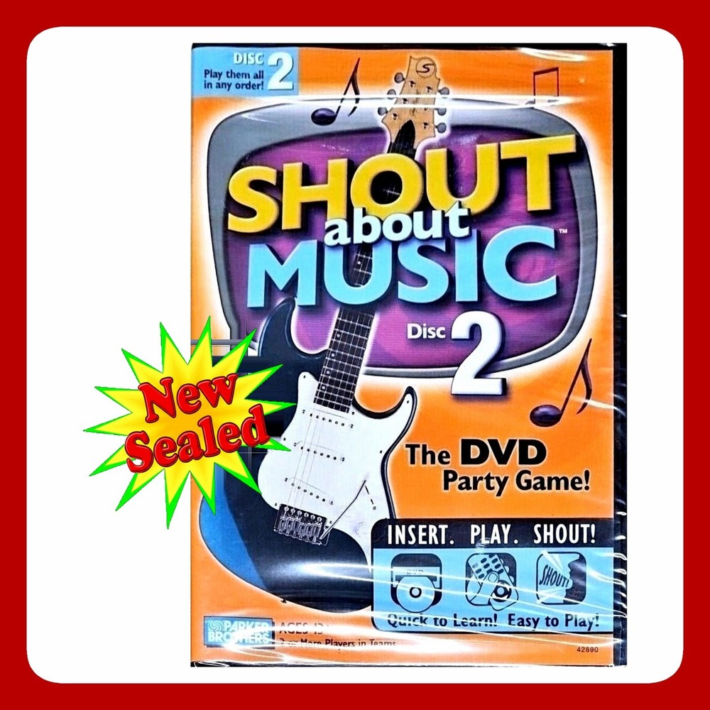Shout About Music Disc 2 Parker Brothers DVD Party Game New Sealed 653569113056